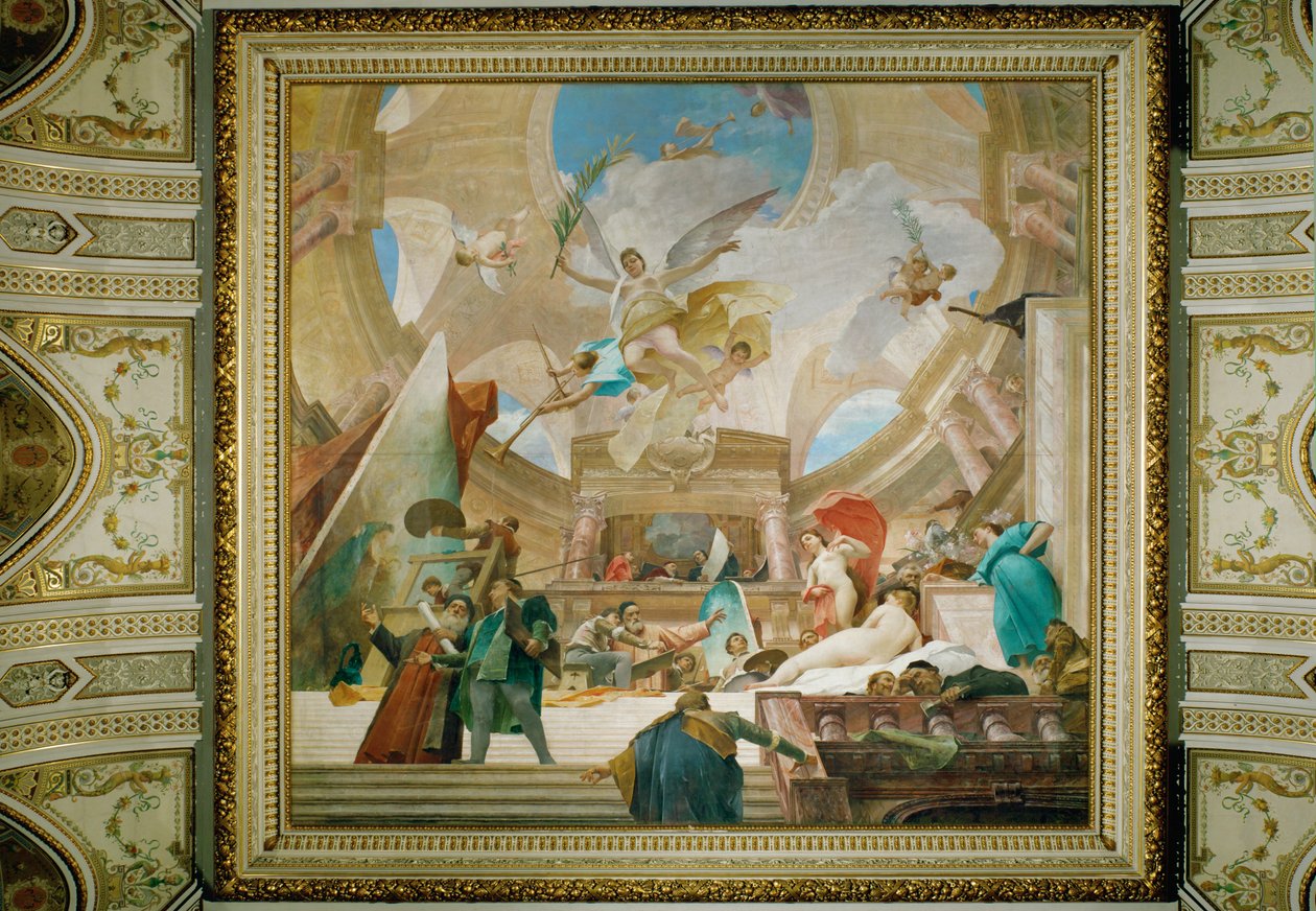 维也纳艺术史博物馆天花板壁画：文艺复兴的神化（壁画） 作者 米哈利·蒙卡西