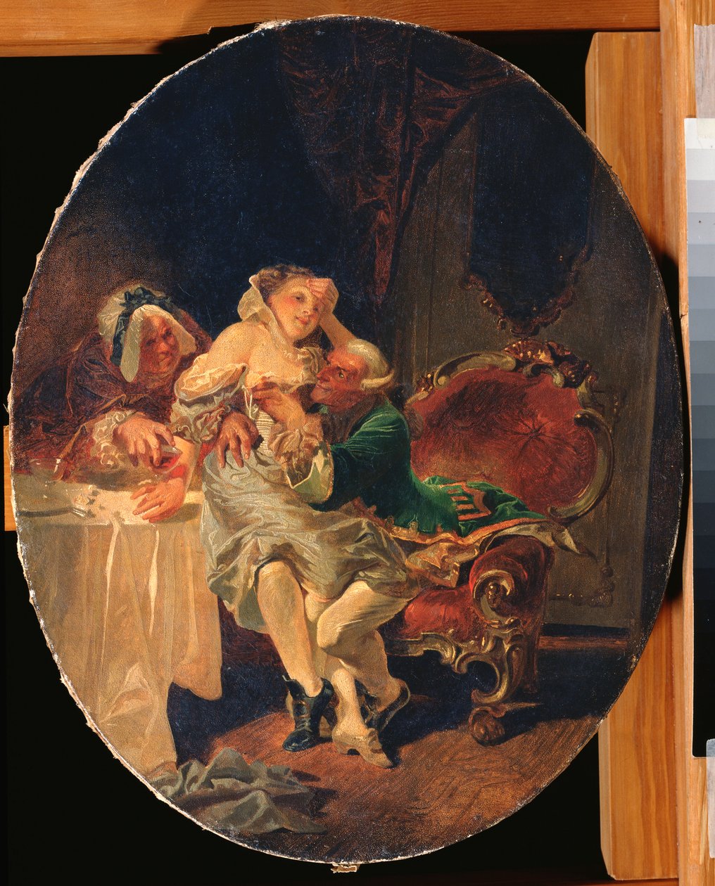 诱惑者》--米哈伊-齐奇（1827-1906 年）的油画，布面油画 作者 Zichy的Mihaly