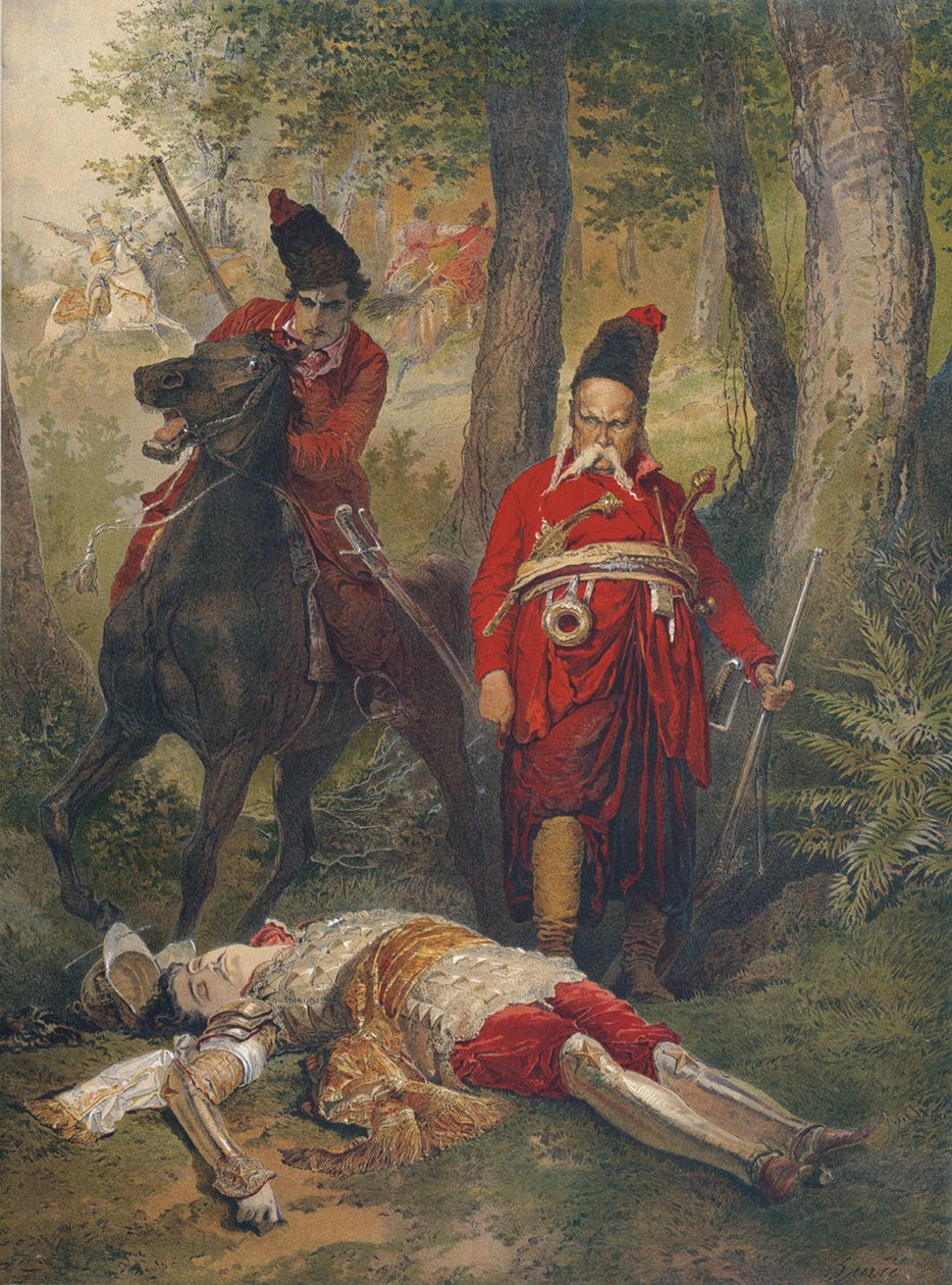 塔拉斯·布尔巴（Taras Bulba）插图故事，作者：N。Gogol，1890年代 作者 Zichy的Mihaly