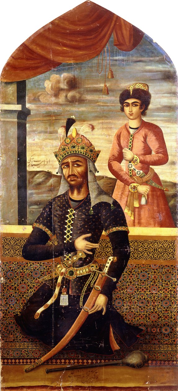 图兰国王阿弗拉西卜的画像，约1803-4年 作者 米尔·阿里（Mihr Ali）