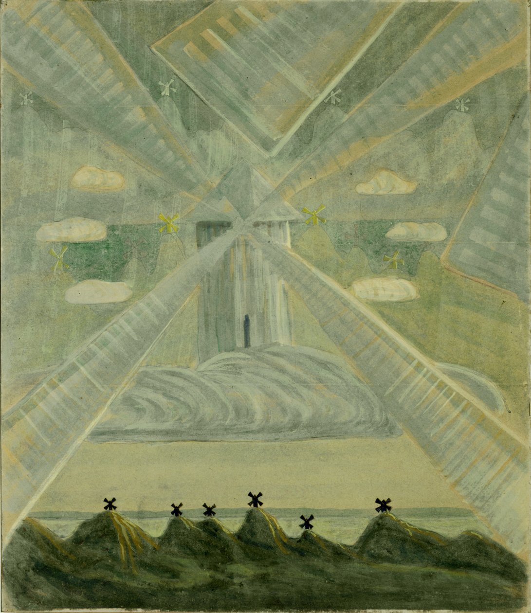 安达特奏鸣曲II》，1907年。 作者 Mikalojus Konstantinas Čiurlionis