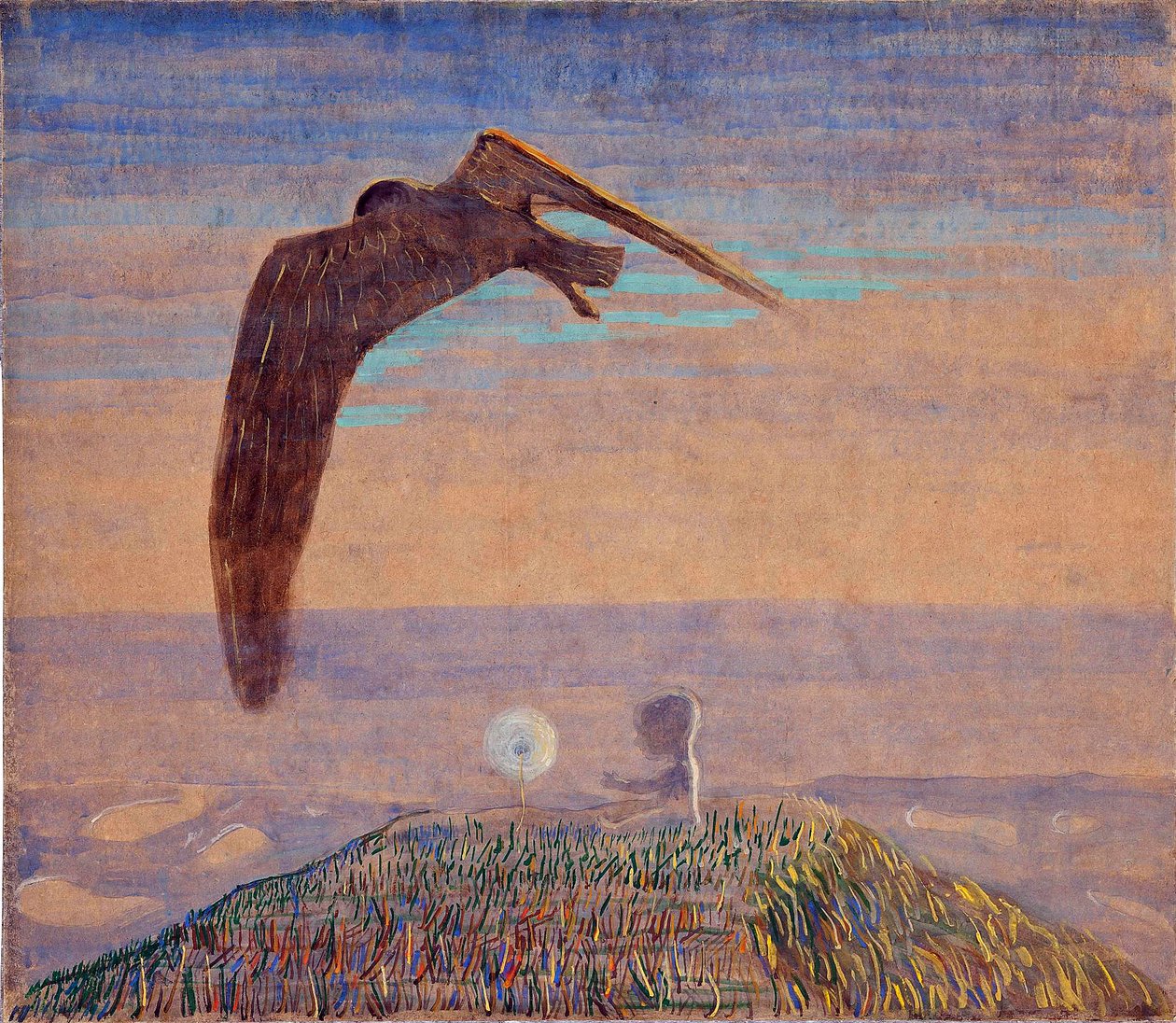 《童话 II》作者：Ciurlionis、Mikalojus Konstantinas (1875-1911)。 蛋彩画纸本，尺寸：62.2x71.9 作者 Mikalojus Konstantinas Čiurlionis