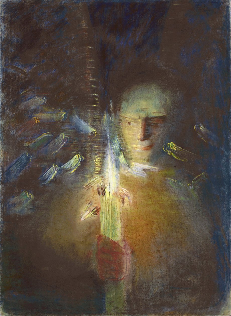 真相 par Ciurlionis, Mikalojus Konstantinas (1875-1911)。纸上粉彩，尺寸：91x66,8 作者 Mikalojus Konstantinas Čiurlionis