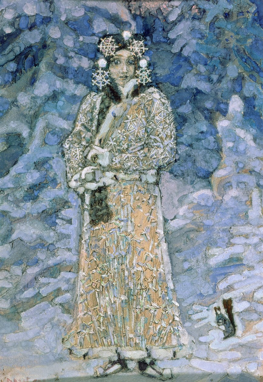 雪少女，尼古拉·里姆斯基 - 科萨科夫（1844-1908），1890年代的歌剧素描 作者 米哈伊尔·亚历山德罗维奇·弗鲁贝尔