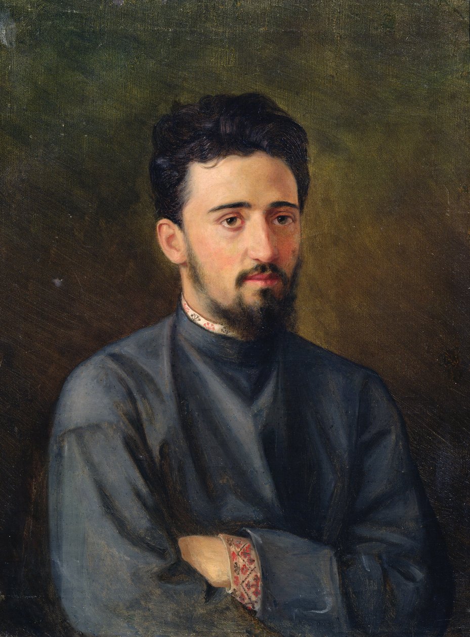 Vsevolod M. Garshin的肖像，1878年 作者 米哈伊尔（Mikhail Georgievich）Malyshev