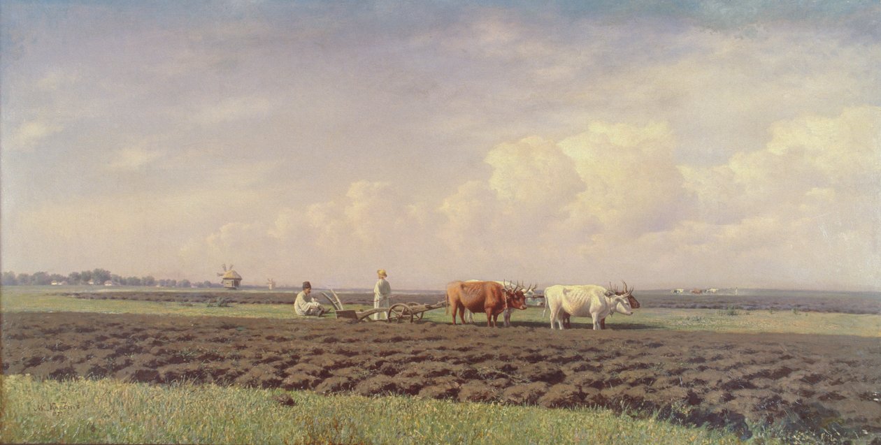 1879年乌克兰的犁铧 作者 于尔根斯堡的Mikhail Konstantinovitch Clodt