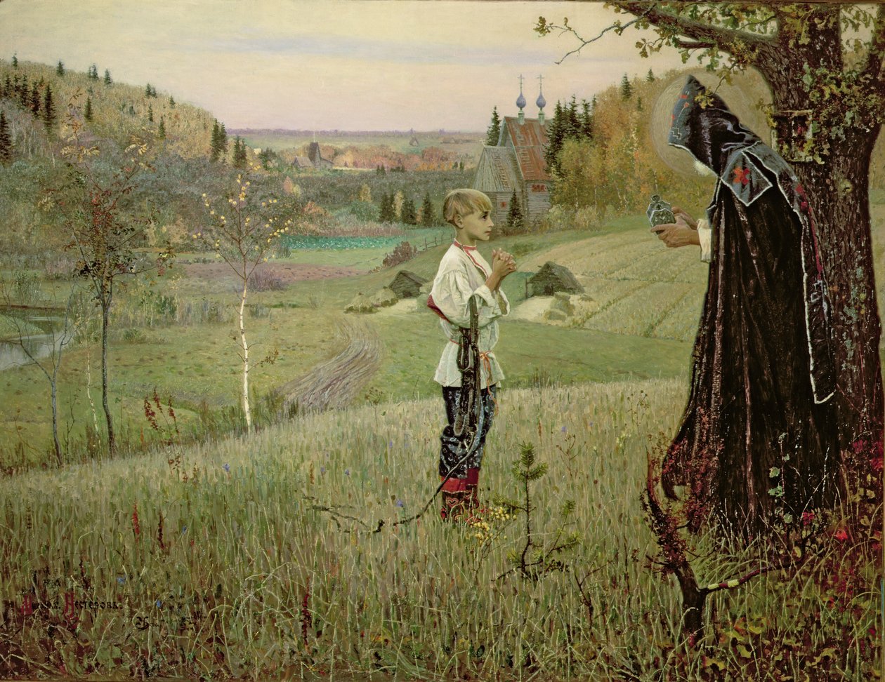 年轻巴塞洛缪的愿景，1889-90 作者 米哈伊尔·瓦西里耶维奇·内斯特罗夫