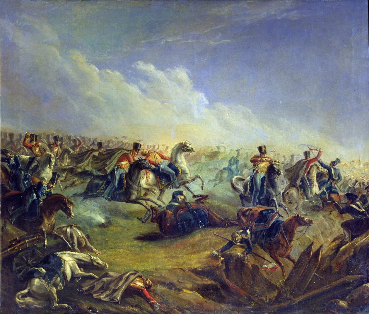 1837年8月26日，卫兵hu骑兵在华沙附近进攻 作者 米哈伊尔·尤里耶维奇·莱蒙托夫