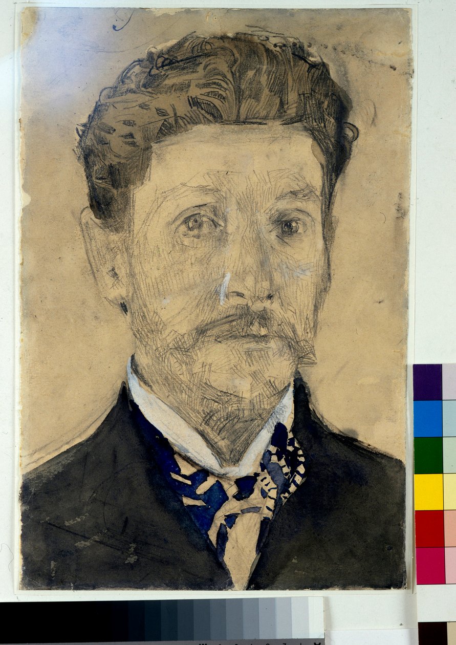 Autoportrait - Oeuvre de Mikhail Alexandrovich Vrubel (Vroubel) (1856-1910) 作者 米哈伊尔·亚历山德罗维奇·弗鲁贝尔