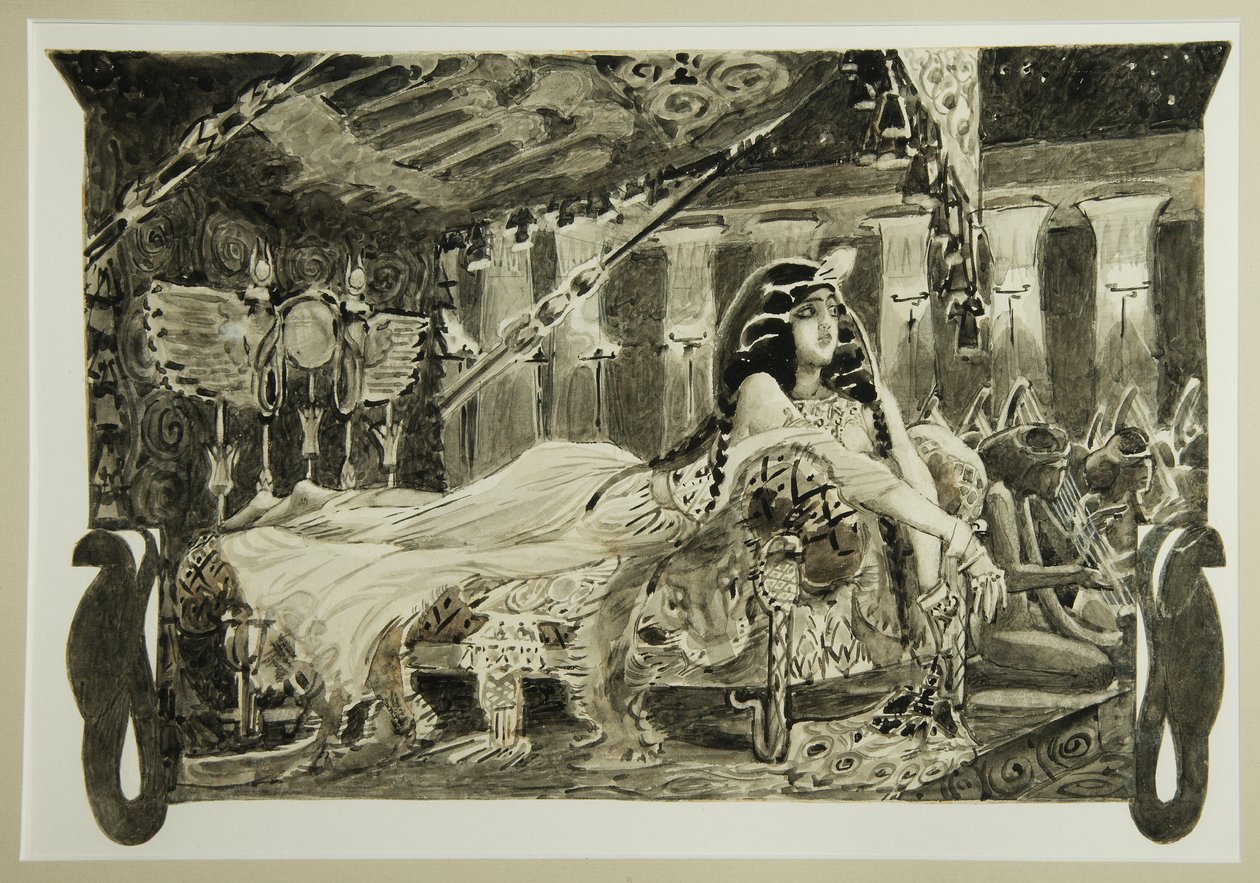 埃及艳后在床上，1899年 作者 米哈伊尔·亚历山德罗维奇·弗鲁贝尔
