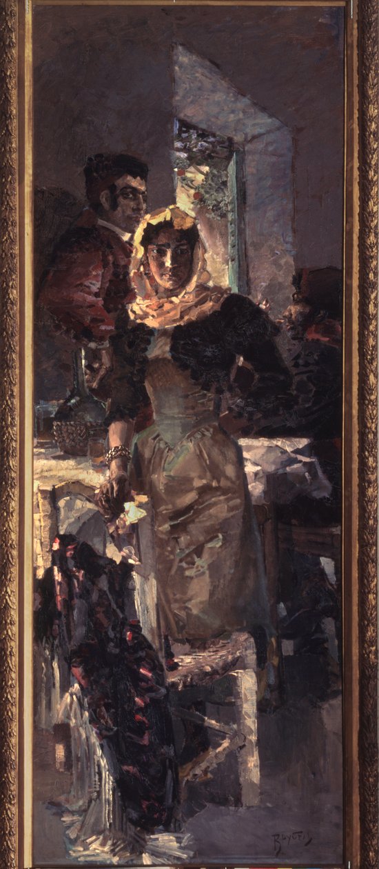 西班牙（西班牙）--米哈伊尔-亚历山德罗维奇-弗鲁贝尔（Vroubel）（1856-1910 年）的画作，布面油画 作者 米哈伊尔·亚历山德罗维奇·弗鲁贝尔