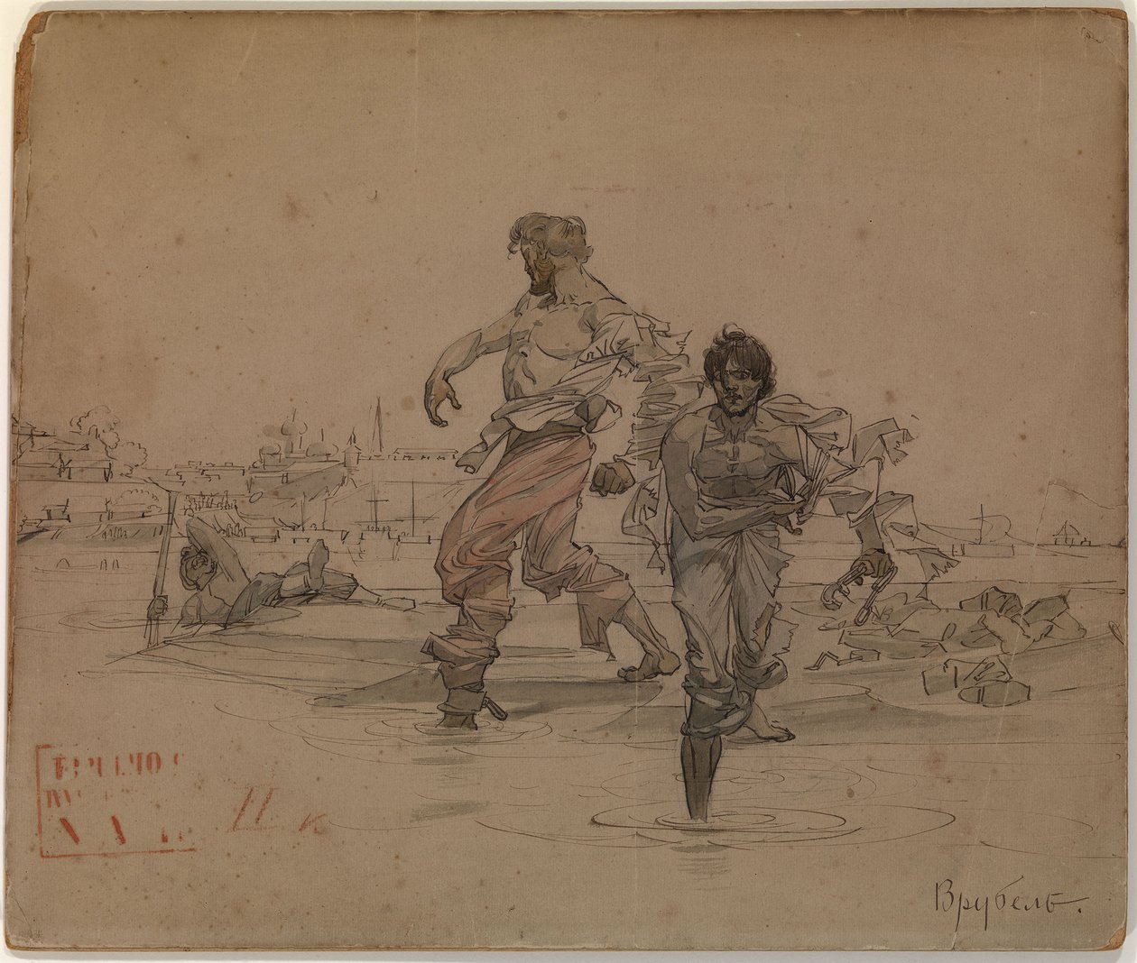 亚历山大·普希金（1881）的诗《强盗兄弟》插图 作者 米哈伊尔·亚历山德罗维奇·弗鲁贝尔
