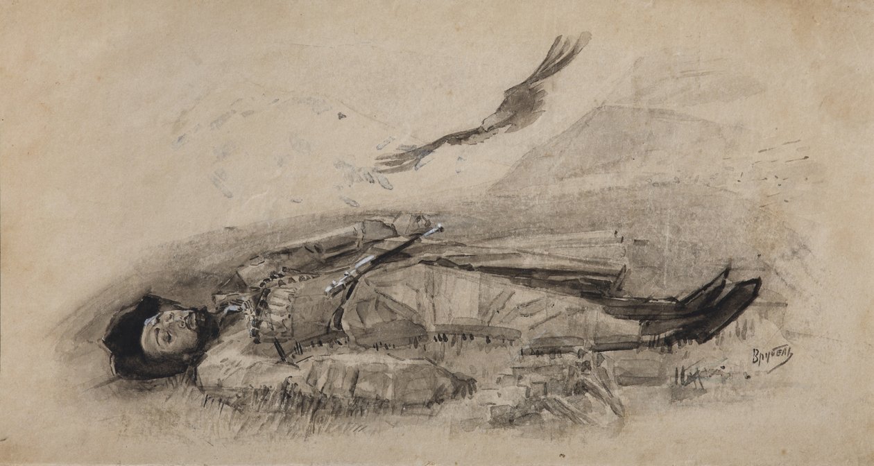 M. Lermontov的诗《 Ismail-Bey》插图，1889-1891年 作者 米哈伊尔·亚历山德罗维奇·弗鲁贝尔