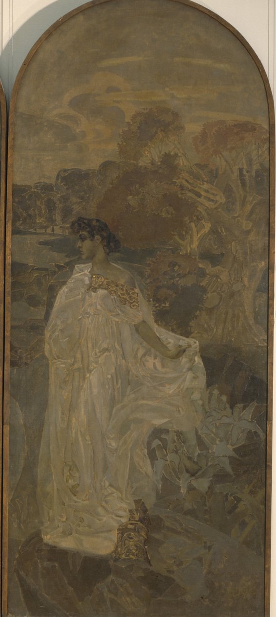 密涅瓦三联画巴黎的审判，1893年 作者 米哈伊尔·亚历山德罗维奇·弗鲁贝尔