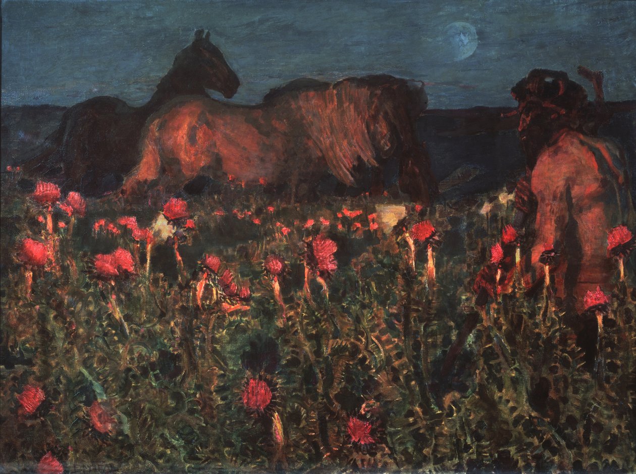 夜来了，1900年 作者 米哈伊尔·亚历山德罗维奇·弗鲁贝尔