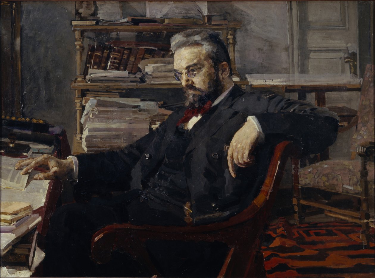 Konstantin Dmitryevich Artsybushev的肖像，1849年至1901年，1897年 作者 米哈伊尔·亚历山德罗维奇·弗鲁贝尔