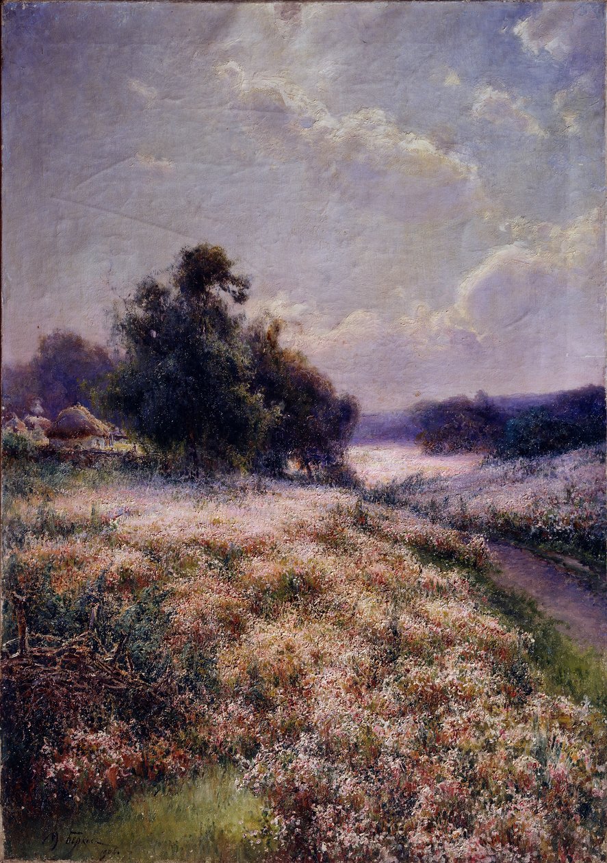盛开的草地，1906年 作者 米哈伊尔·安德烈耶维奇·伯科斯（Mikhail Andreyevich Berkos）