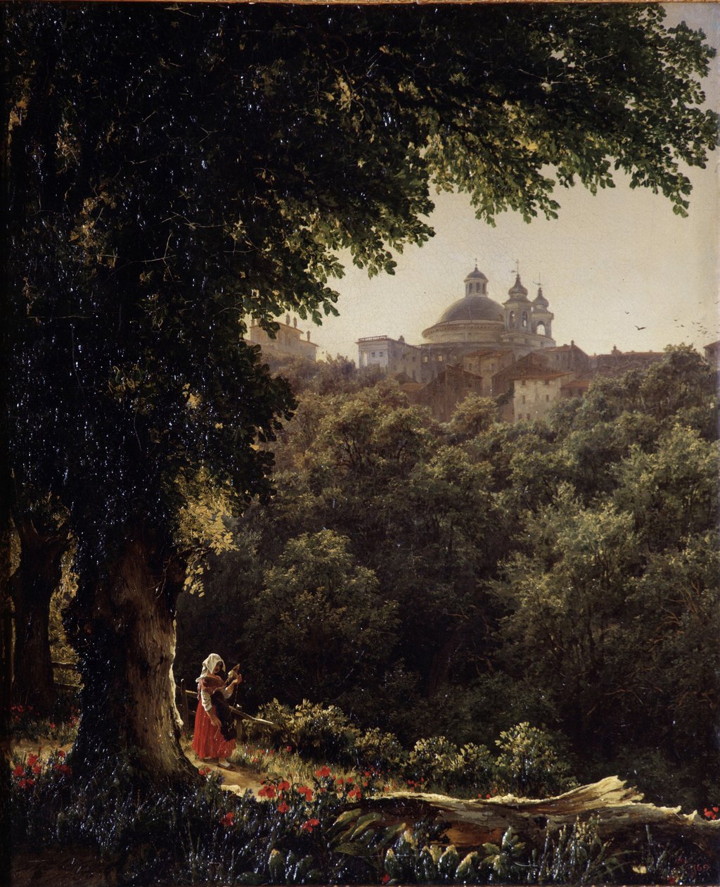 阿里西亚（Ariccia），罗马附近，1836年 作者 米哈伊尔·伊万诺维奇·列别杰夫（Mikhail Ivanovich Lebedev）