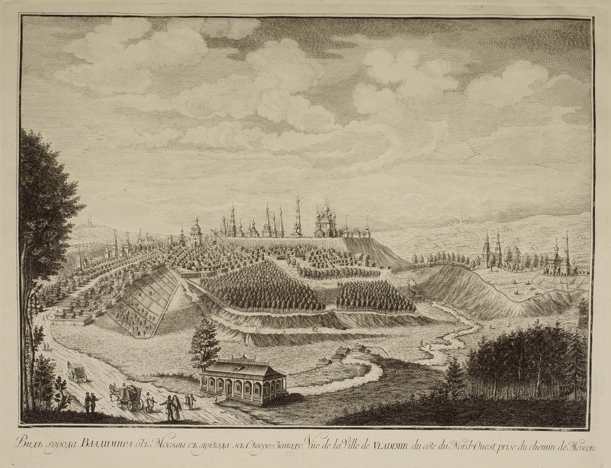 弗拉基米尔镇的景色，1769年 作者 米哈伊尔（Mikhail Ivanovich Makhaev）