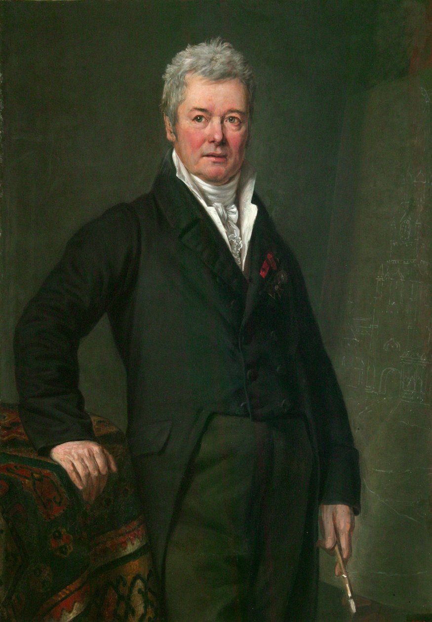 Fyodor Alexeev肖像画家1753-1824，1820年 作者 米哈伊尔·伊万诺维奇·捷列涅夫