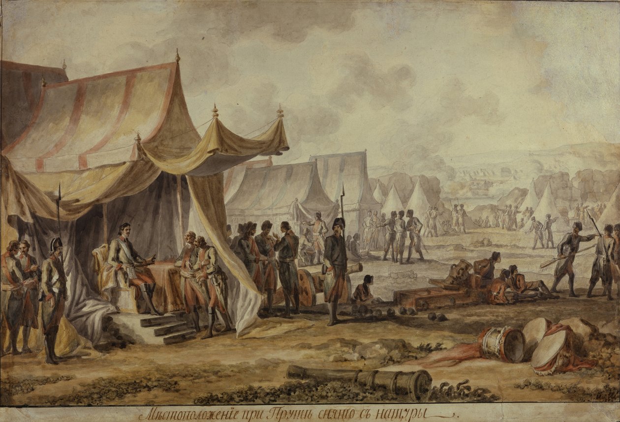 彼得一世在普鲁特河，1804年 作者 米哈伊尔·马特维维奇·伊万诺夫（Mikhail Matveevich Ivanov）