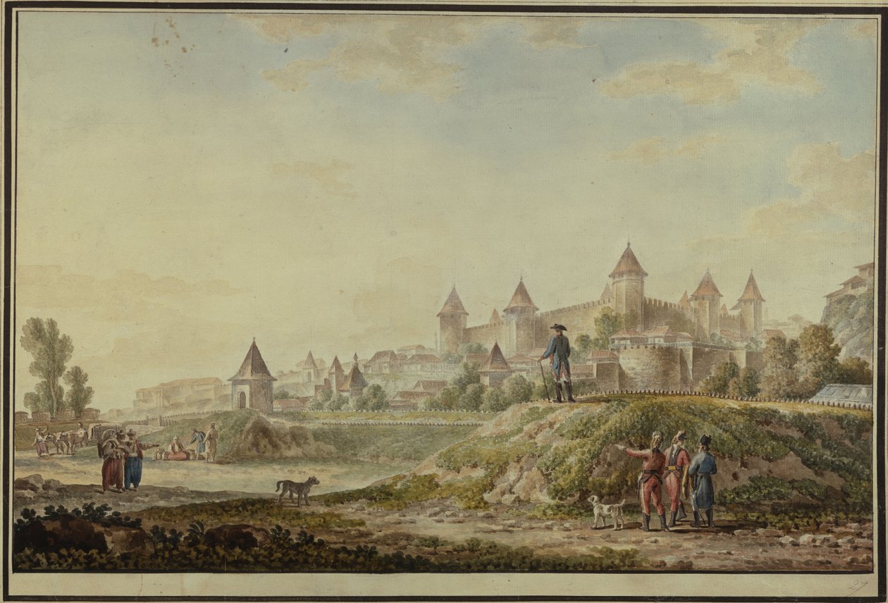 本德堡垒的风景，1790年 作者 米哈伊尔·马特维维奇·伊万诺夫（Mikhail Matveevich Ivanov）