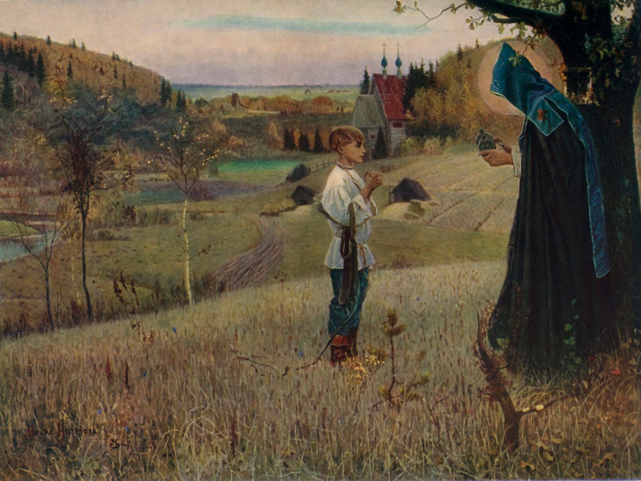儿童巴塞洛缪的梦》，1889-1890，1965。 作者 米哈伊尔·涅斯捷罗夫