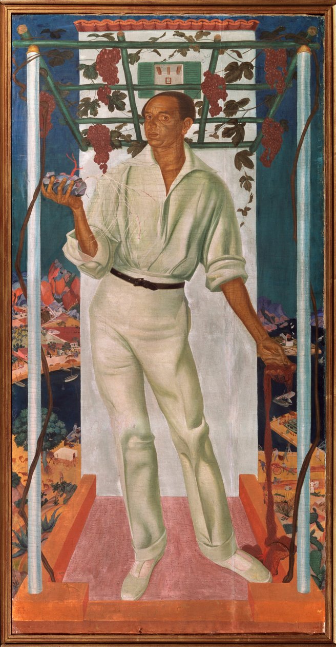 墨西哥艺术家罗伯托·黑山·奈尔沃的肖像 (1887-1968) - 亚历山大·叶夫根尼耶维奇·雅科夫列夫 (1887-1938) 绘画，布面油画 作者 米哈伊尔·尼古拉耶维奇·雅科夫列夫
