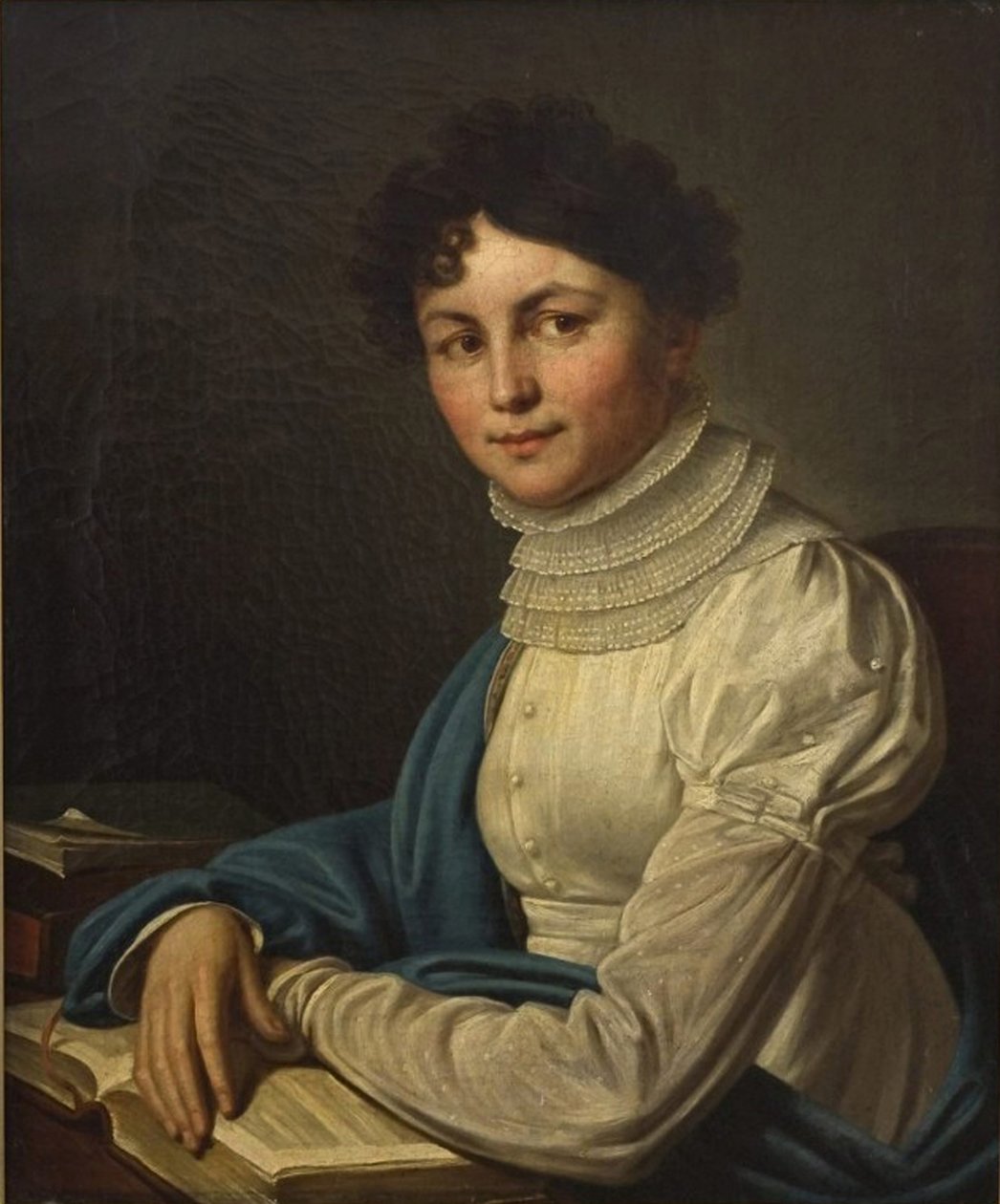 诗人肖像安娜·布纳（Anna Bunina）1774-1829，1825年 作者 米哈伊尔·普罗科皮耶维奇·维什涅维茨基