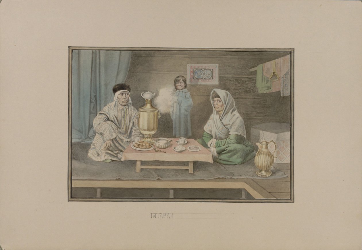 鞑靼妇女 ，1862年。 作者 米哈伊尔·斯蒂潘诺维奇·兹纳姆斯基