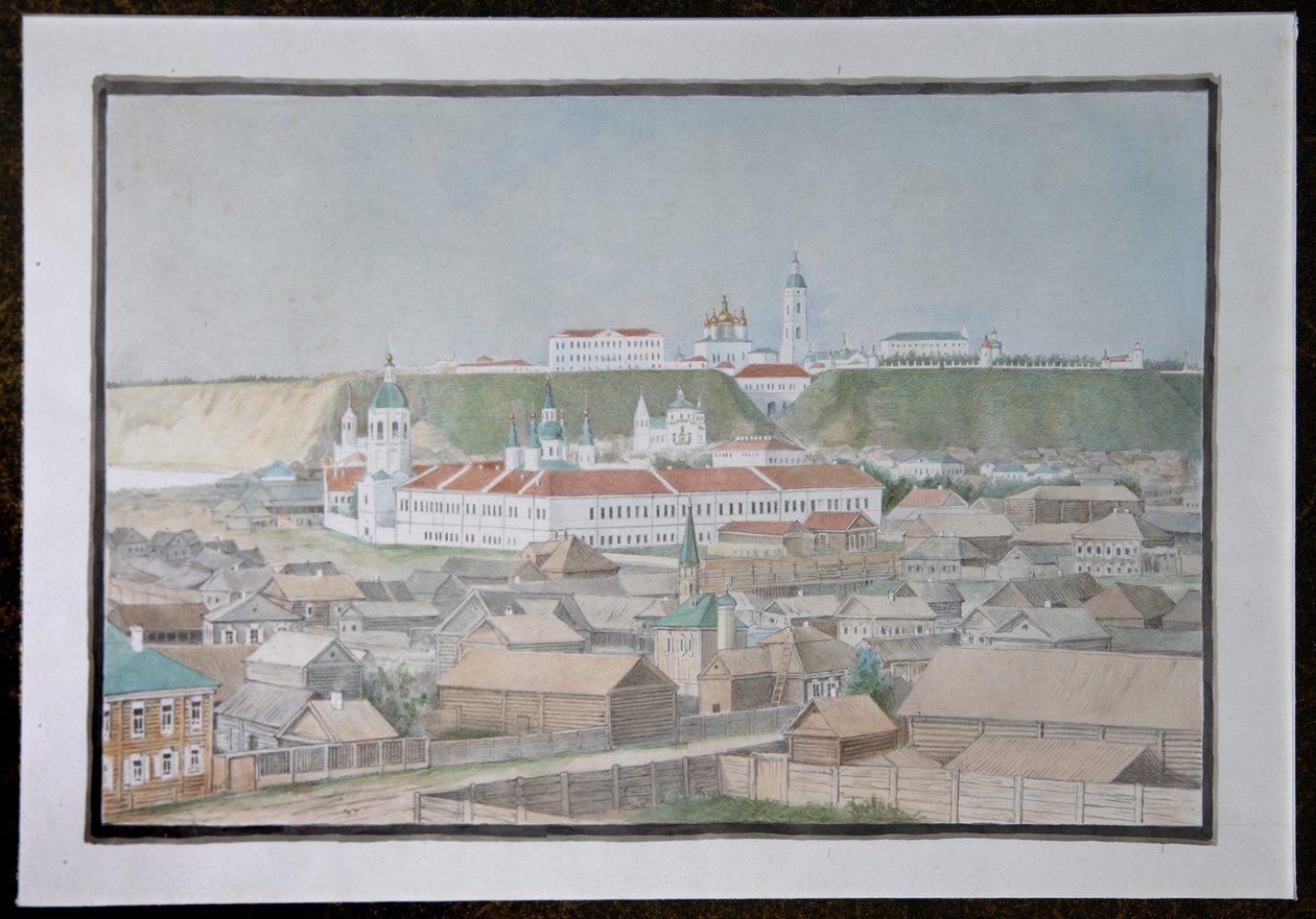 托博尔斯克景观，1850年代 作者 米哈伊尔·斯蒂潘诺维奇·兹纳姆斯基