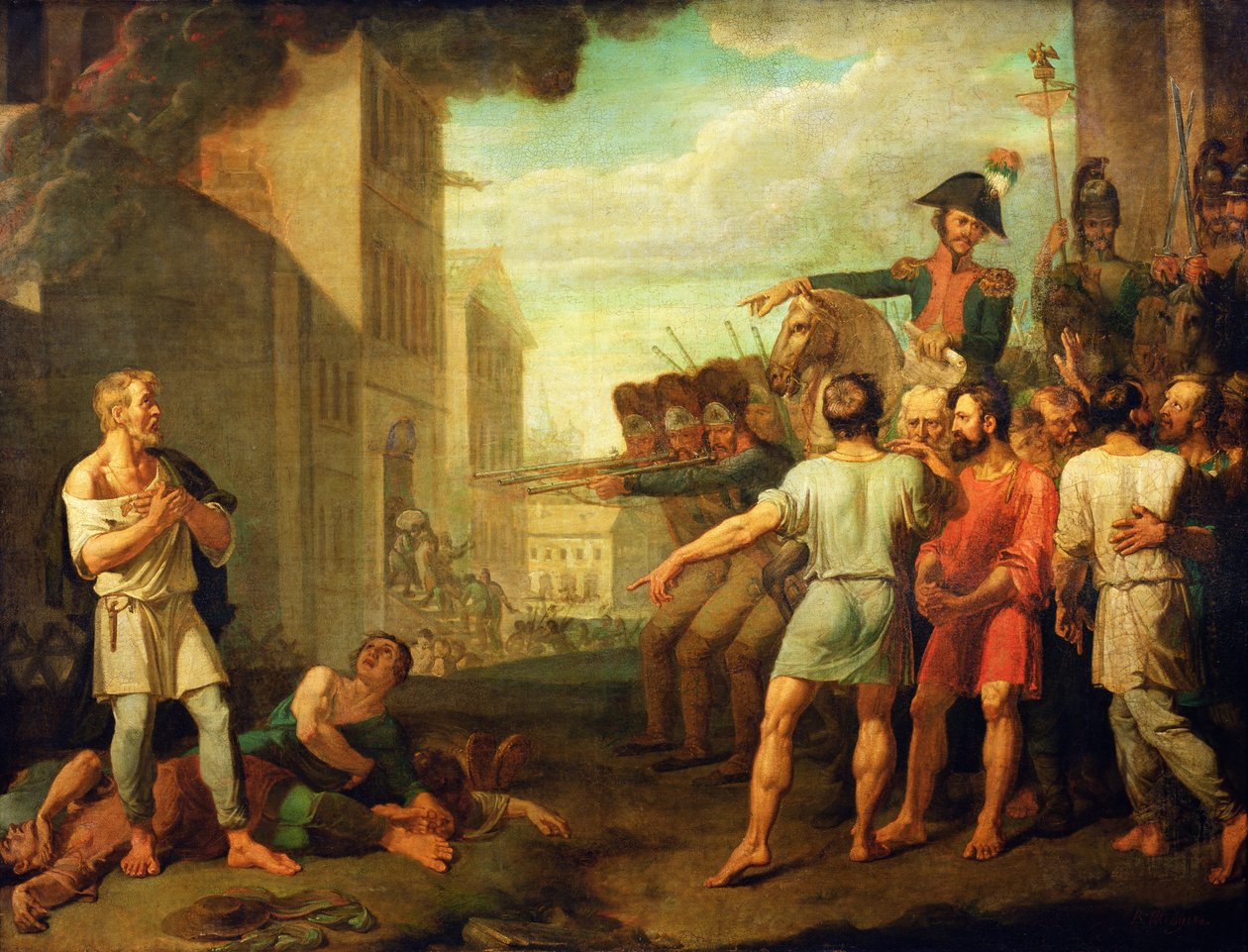 1812 年法国士兵处决俄国人 作者 米哈伊尔·季霍诺夫（Mikhail Tikhonov）
