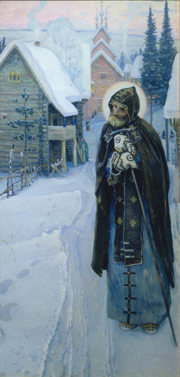 Saint Sergius劳动三联画，右侧，1896年 作者 米哈伊尔·瓦西里耶维奇·内斯特罗夫