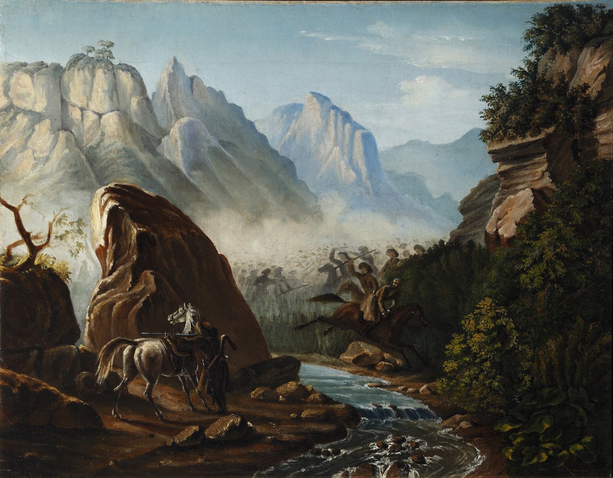 达吉斯坦山脉（Dagestan）山区的消防，1840-1841年 作者 米哈伊尔·尤里耶维奇·莱蒙托夫
