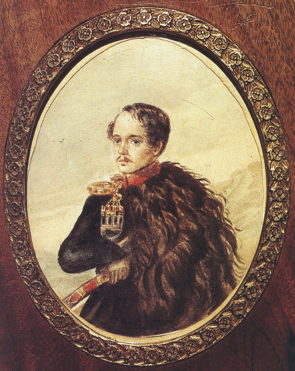 自画像，1837年 作者 米哈伊尔·尤里耶维奇·莱蒙托夫