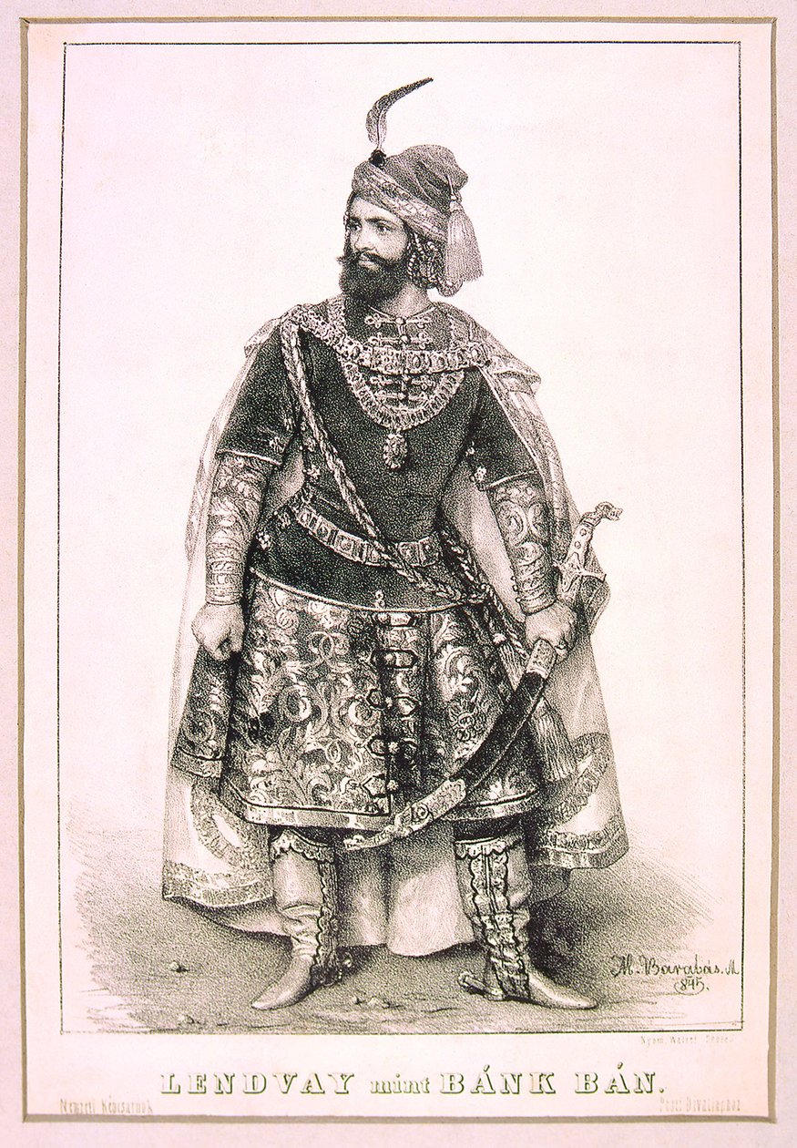 Márton Lendvay 饰 Bánk Bán（Miklós Barabás，1845 年） 作者 米克洛斯·巴拉巴斯（MiklósBarabás）