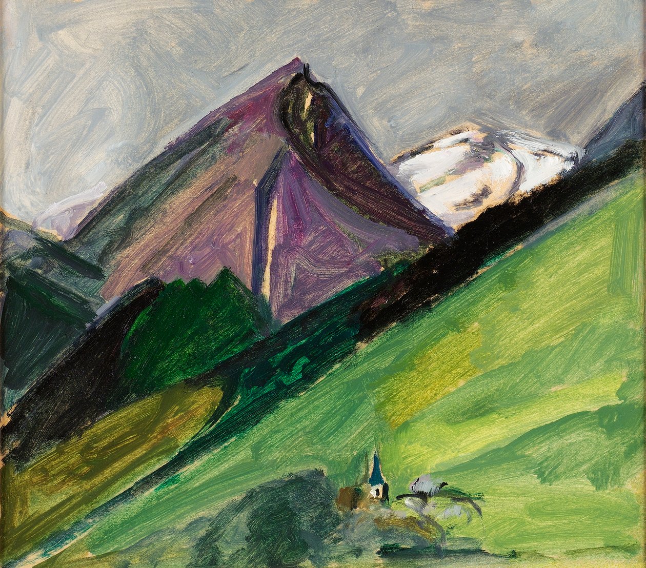 山教堂，c.1925， 作者 米尔德雷德·本德尔（Mildred Bendall）