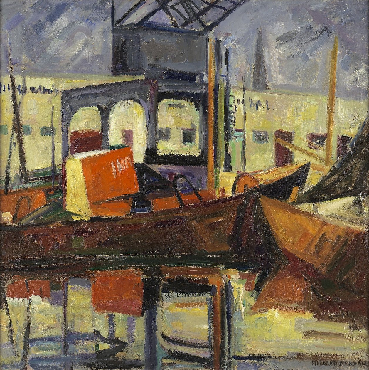 波尔多港，1945年 作者 米尔德雷德·本德尔（Mildred Bendall）