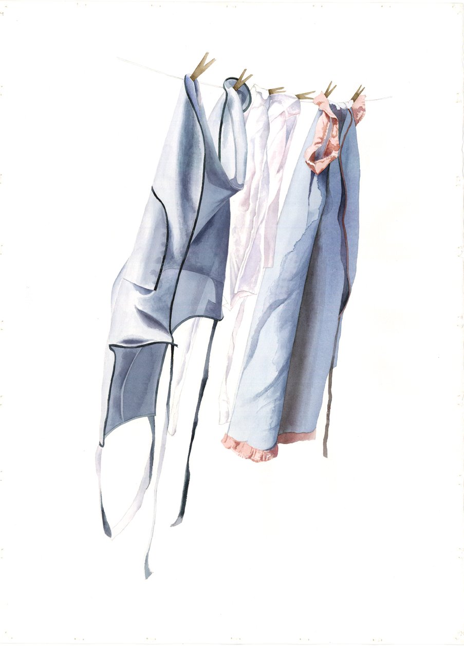 Annas Pinnies中的三个，2003年（纸上写着） 作者 迈尔斯当代艺术家Thistlethwaite