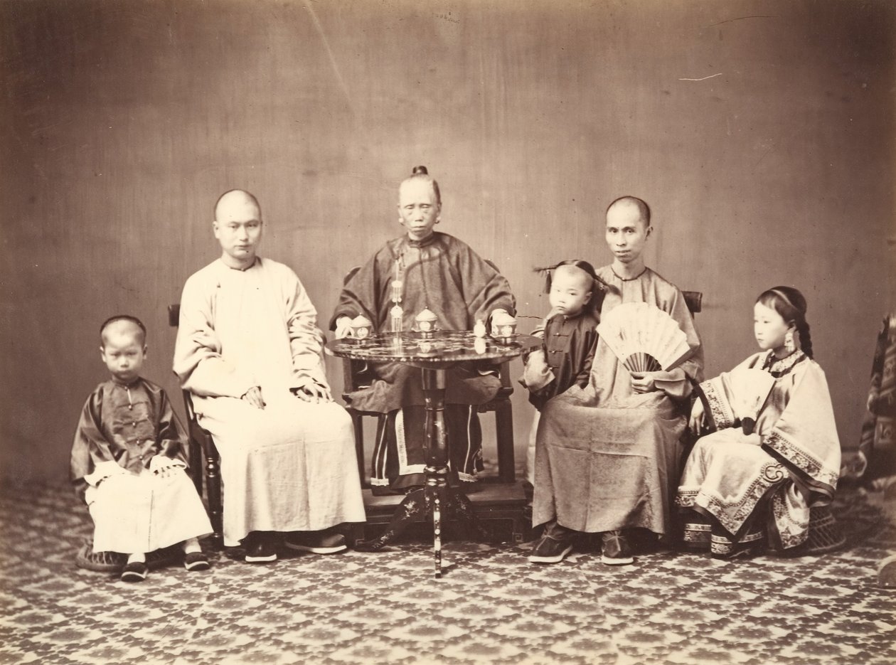 文华与家人，1860-1863。 作者 米尔顿·米勒