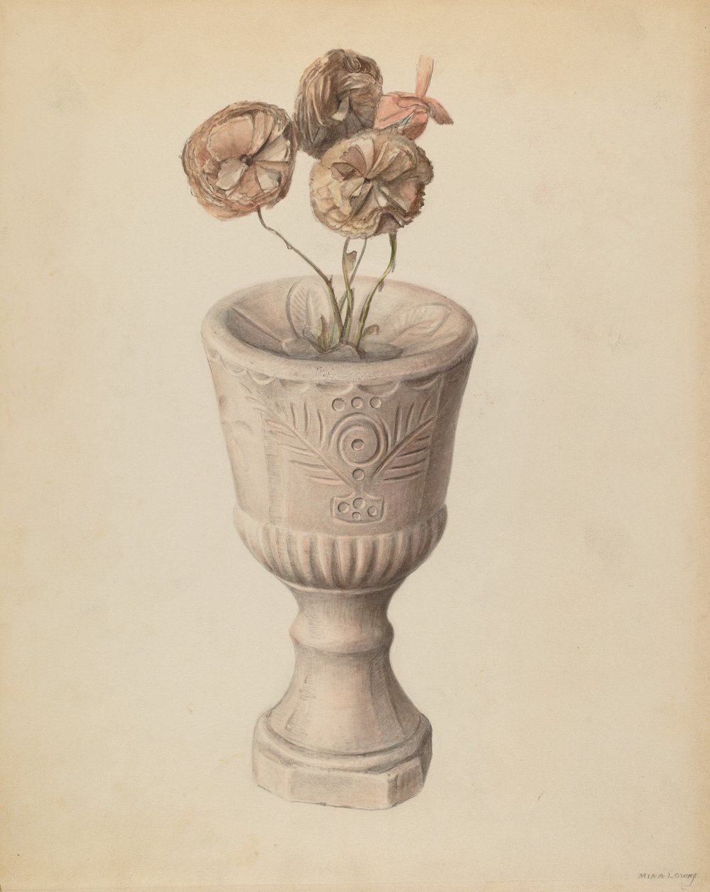 圣杯，约 1937 年（水彩画） 作者 米娜·洛瑞