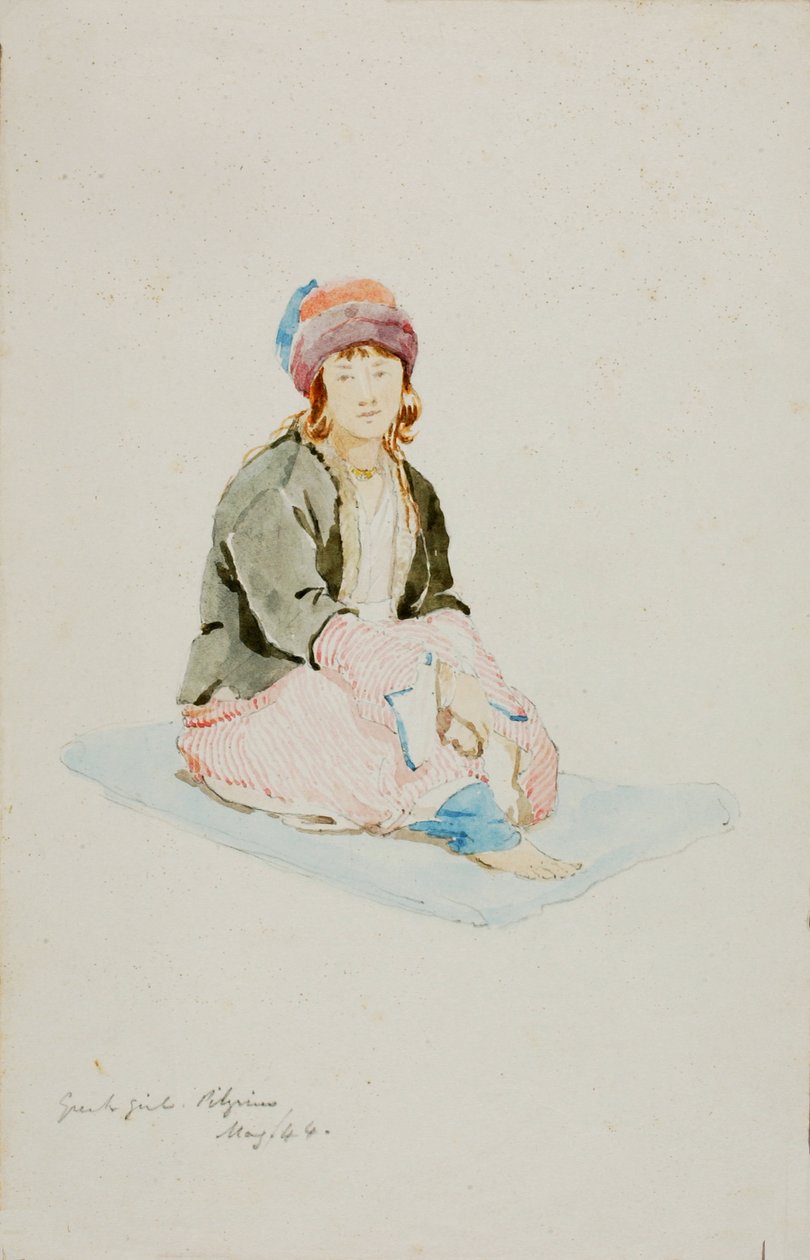希腊女孩朝圣者，1844年。 作者 矿工基尔伯恩·凯洛格