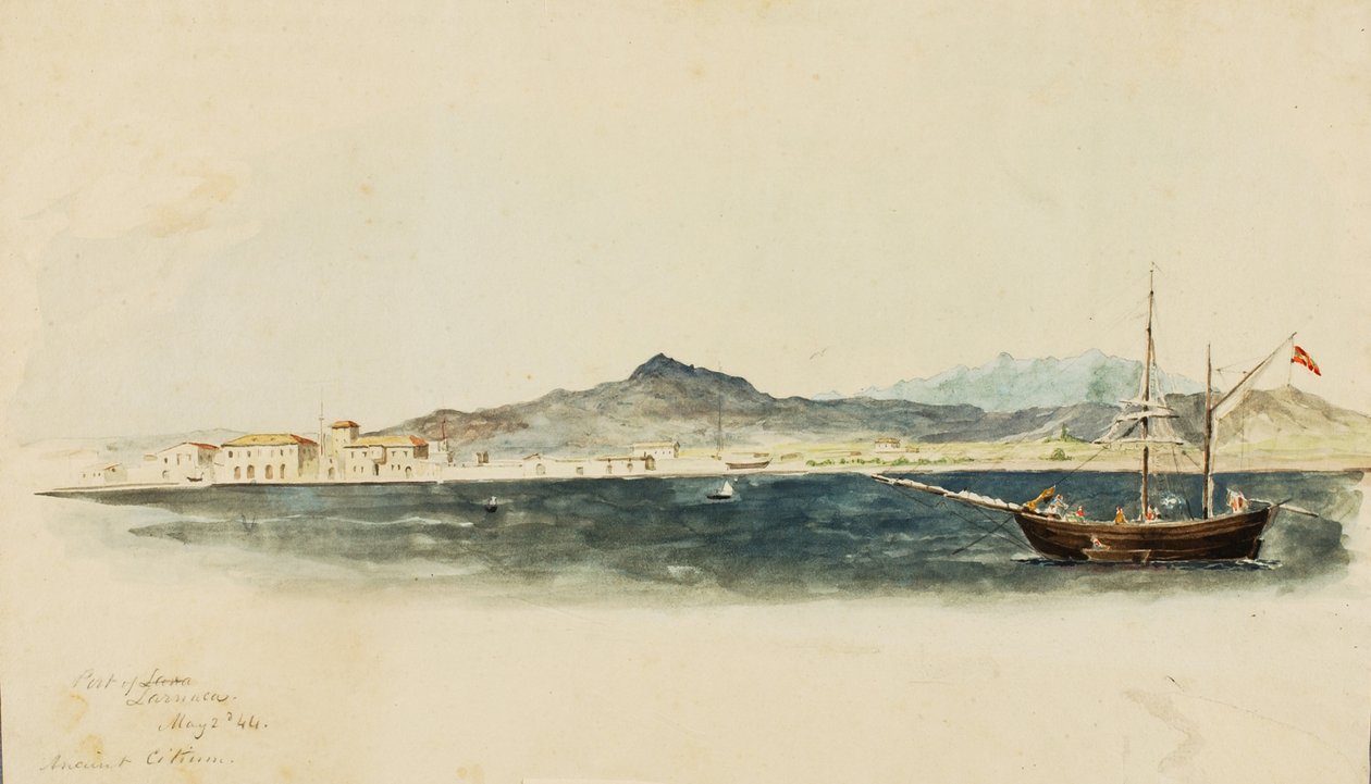 拉纳卡港，1844年。 作者 矿工基尔伯恩·凯洛格