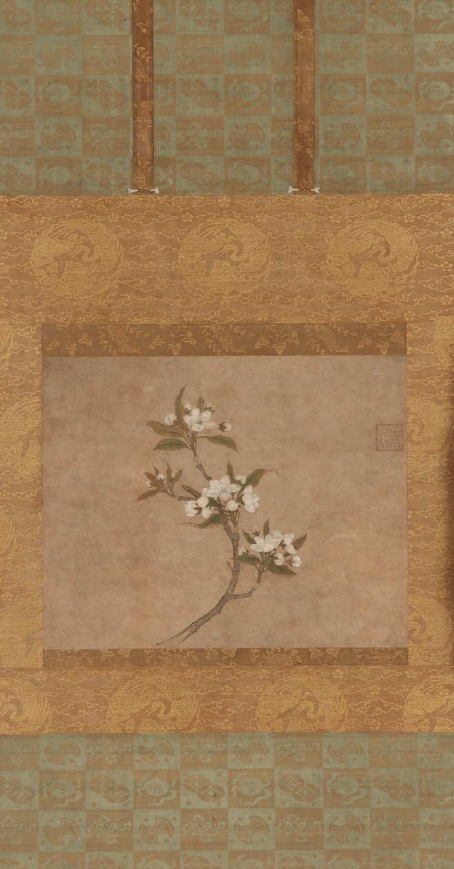 梨花的一个分支（纸上的墨水和颜色） 作者 明代中文学校