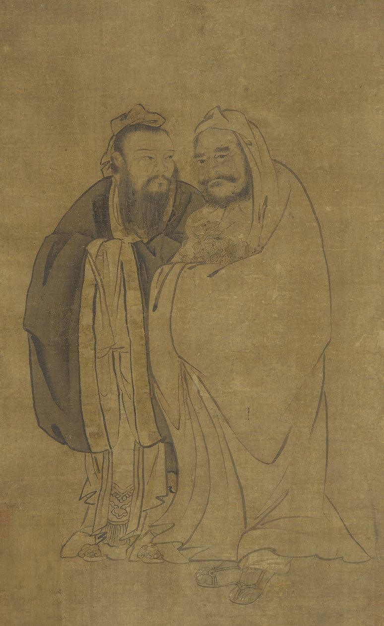 孔子和佛陀乞讨麒麟 作者 明代中文学校