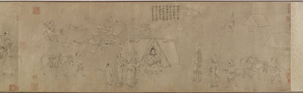 蔡文基，14-15世纪的囚禁（纸上墨水） 作者 明代中文学校