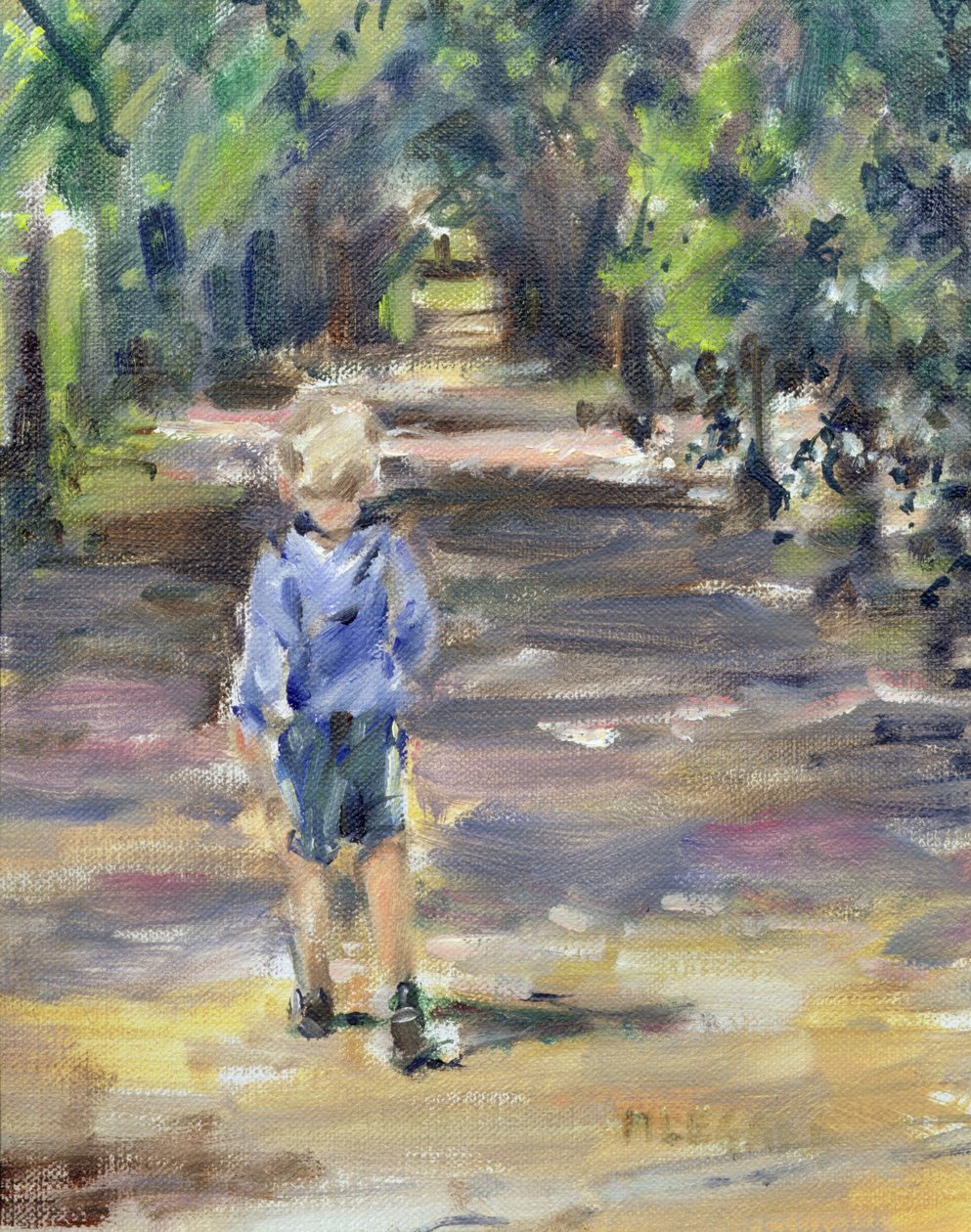 去散步（布面油画 作者 米兰达·莱加德（Miranda Legard）
