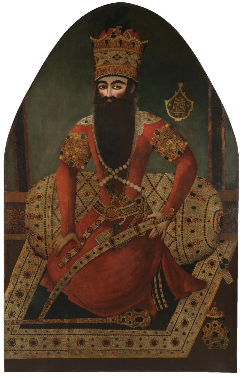 肖像阿里·沙（Ali Shah），1797-1834年 作者 米尔扎·巴巴（Mirza Baba）