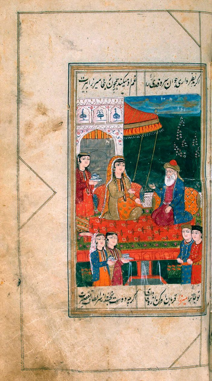 来自手稿《Divan》的微型画，1813年。   作者 米尔扎·汗·卡布里。