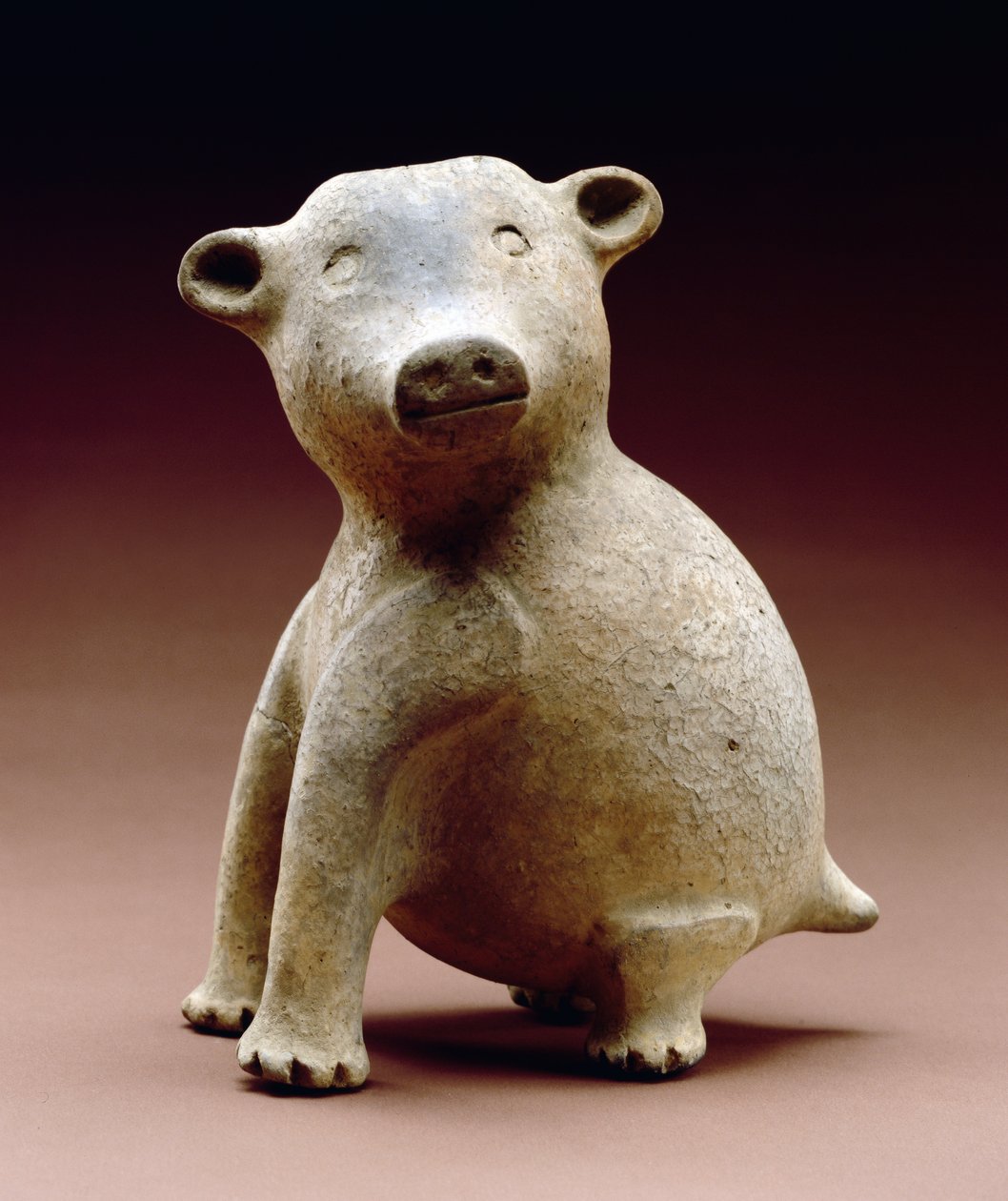 熊肖像瓶，密西西比晚期，1200-1500（陶瓷） 作者 密西西比文化